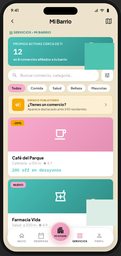 El marketplace de comercios cercanos